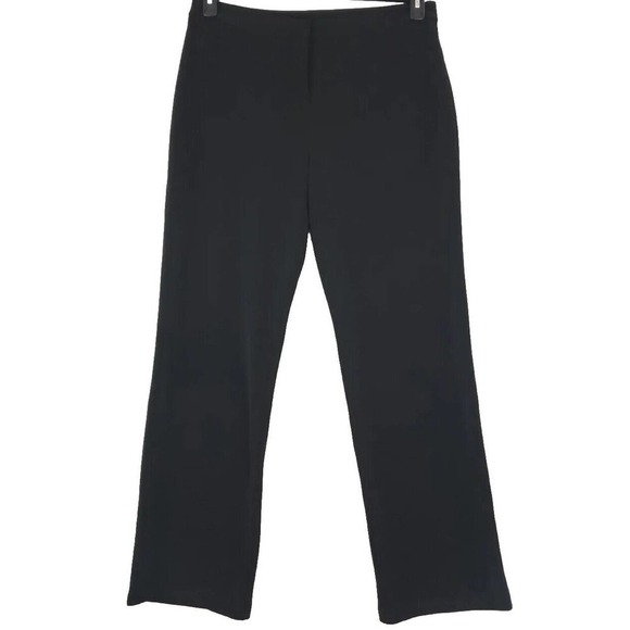 Chicos Collecton ~Woman Size 2(L)~ Black Straight Leg Designer Pants Stretch. - Picture 1 of 16